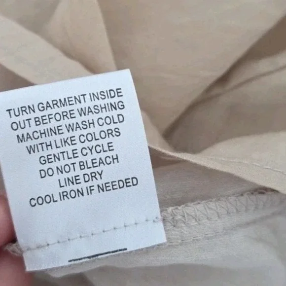 Como Black Woman 2X Floral Tie Neck Blouse Long Sleeve Rayon Beige - Picture 7 of 12